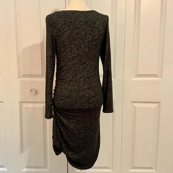 Sunday in Brooklyn Grey Bodycon Long Sleeve Stretch Tulip Hem Dress Small - Picture 5 of 9